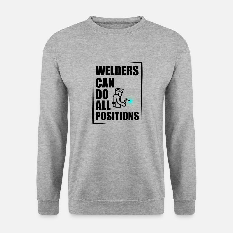 Schweißer Schweißen - Unisex Pullover - Weißgrau meliert