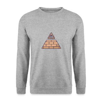 Conspiracy Theory - Unisex Sweatshirt - salt & pepper - Front - Alina (178cm) & Michal (187cm)