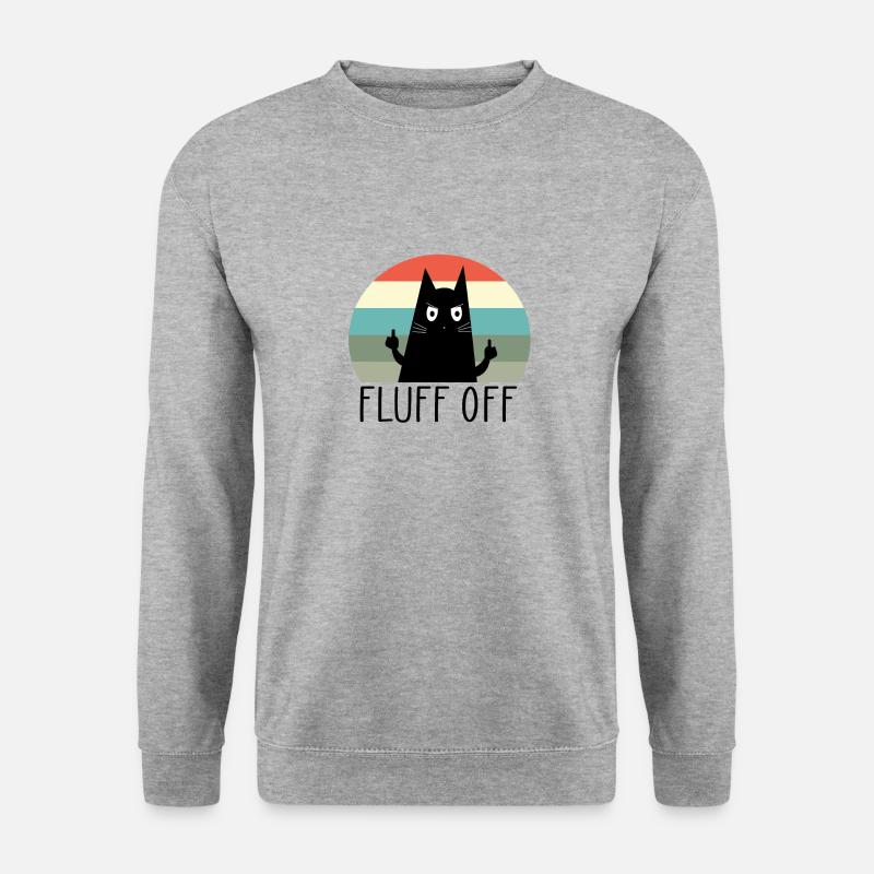 katze katzen cat - Unisex Pullover - Weißgrau meliert