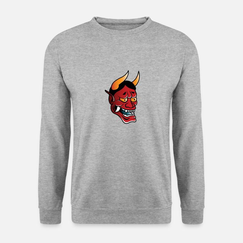 Teufel Tattoo - Unisex Pullover - Weißgrau meliert
