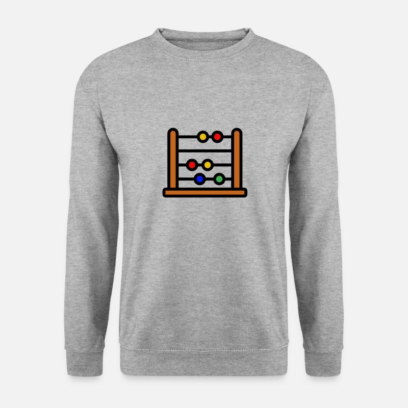 Taschenrechner Abakus - Calculator colored - Unisex Pullover - Weißgrau meliert