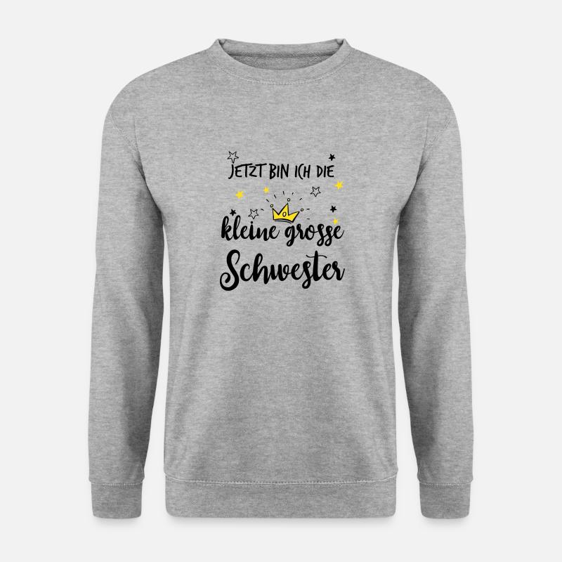 Kleine große Schwester 2021 für Geschwister - Unisex Pullover - Weißgrau meliert