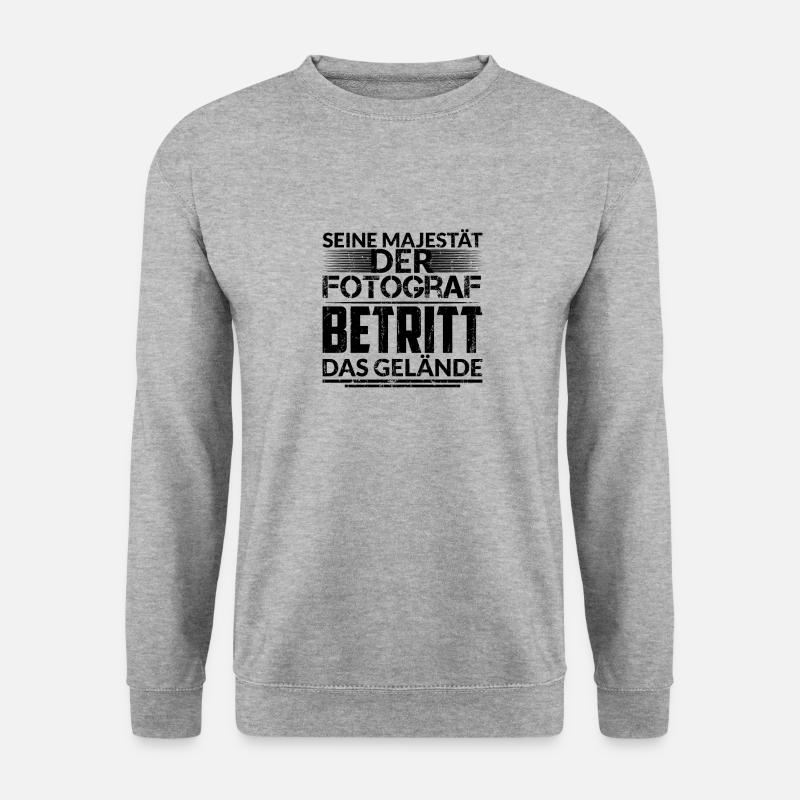 Fotograf Spruch Lustig - Unisex Pullover - Weißgrau meliert
