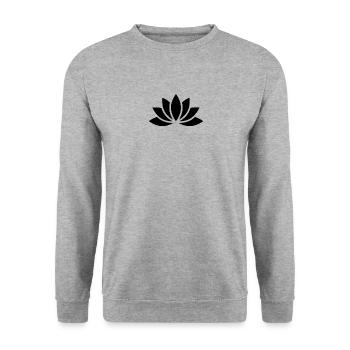 Lotus - Sweat-shirt Unisexe - gris chiné - Devant - Alina (178cm) & Michal (187cm)