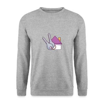 Les clés de la maison - Sweat-shirt Unisexe - gris chiné - Devant - Alina (178cm) & Michal (187cm)