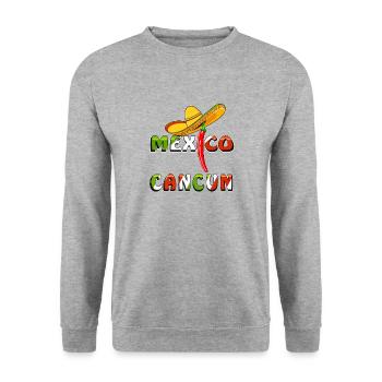 MEXIQUE CANCUN - Sweat-shirt Unisexe - gris chiné - Devant - Alina (178cm) & Michal (187cm)