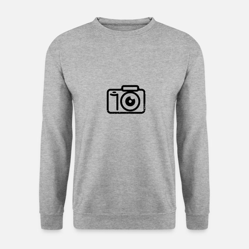 kleine Kamera - Unisex Pullover - Weißgrau meliert