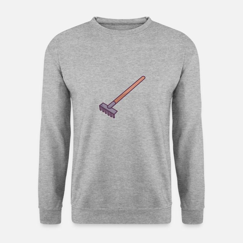 Rechen - Unisex Pullover - Weißgrau meliert