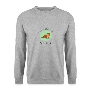 not like the otters - Unisex Sweatshirt - salt & pepper - Front - Alina (178cm) & Michal (187cm)