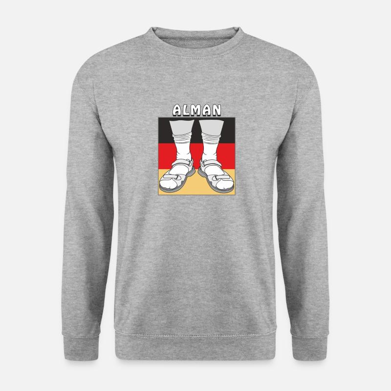 ALMAN - Unisex Pullover - Weißgrau meliert