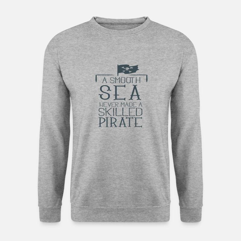 Pirat - Unisex Pullover - Weißgrau meliert