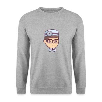 Physicians - Unisex Sweatshirt - salt & pepper - Front - Alina (178cm) & Michal (187cm)