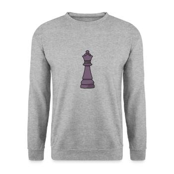Reine - Sweat-shirt Unisexe - gris chiné - Devant - Alina (178cm) & Michal (187cm)