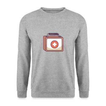 Sac du médecin - Sweat-shirt Unisexe - gris chiné - Devant - Alina (178cm) & Michal (187cm)