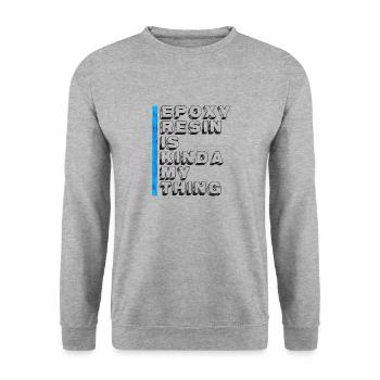 Epoxy Resin Whisperer River Table Art - Sweat-shirt Unisexe - gris chiné - Devant - Alina (178cm) & Michal (187cm)