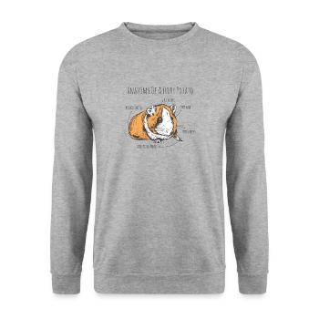 Guinea Pig Hamster Hairy Potato Cute - Unisex Sweatshirt - salt & pepper - Front - Alina (178cm) & Michal (187cm)