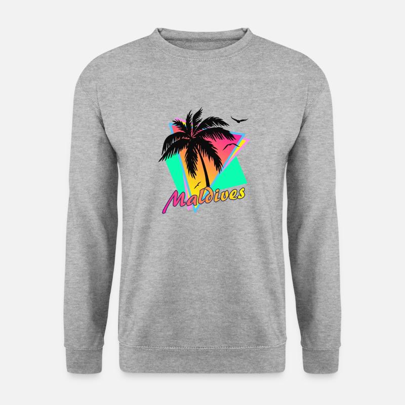 Malediven - Unisex Pullover - Weißgrau meliert
