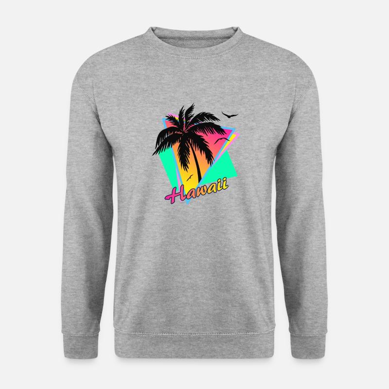 Hawaii - Unisex Pullover - Weißgrau meliert