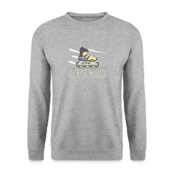 INLINE SKATER LET IT ROLL - Sweat-shirt Unisexe - gris chiné - Devant - Alina (178cm) & Michal (187cm)