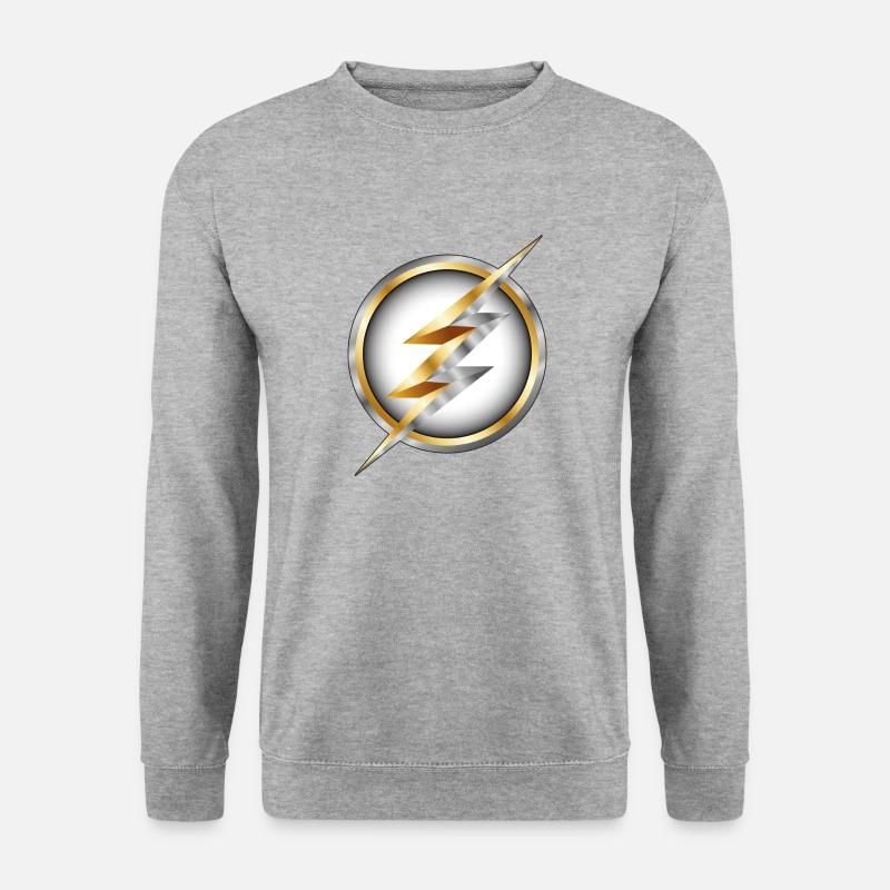 Blitz - Unisex Pullover - Weißgrau meliert