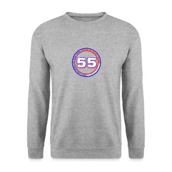 Rangers Cinquante cinq 55 et comptant - Sweat-shirt Unisexe - gris chiné - Devant - Alina (178cm) & Michal (187cm)