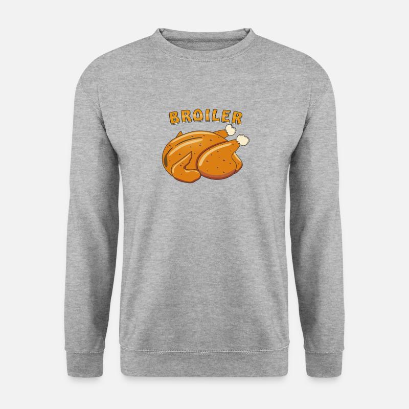 HUHN HÄNCHEN BROILER - Unisex Pullover - Weißgrau meliert