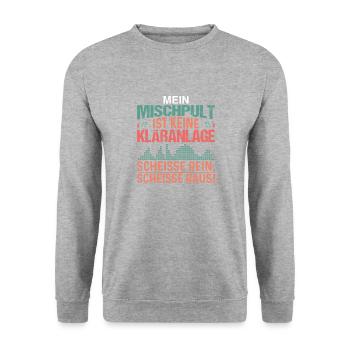 Tontechniker DJ lustiges Designs Mischpult - Unisex Pullover - Weißgrau meliert - Vorne - Alina (178cm) & Michal (187cm)