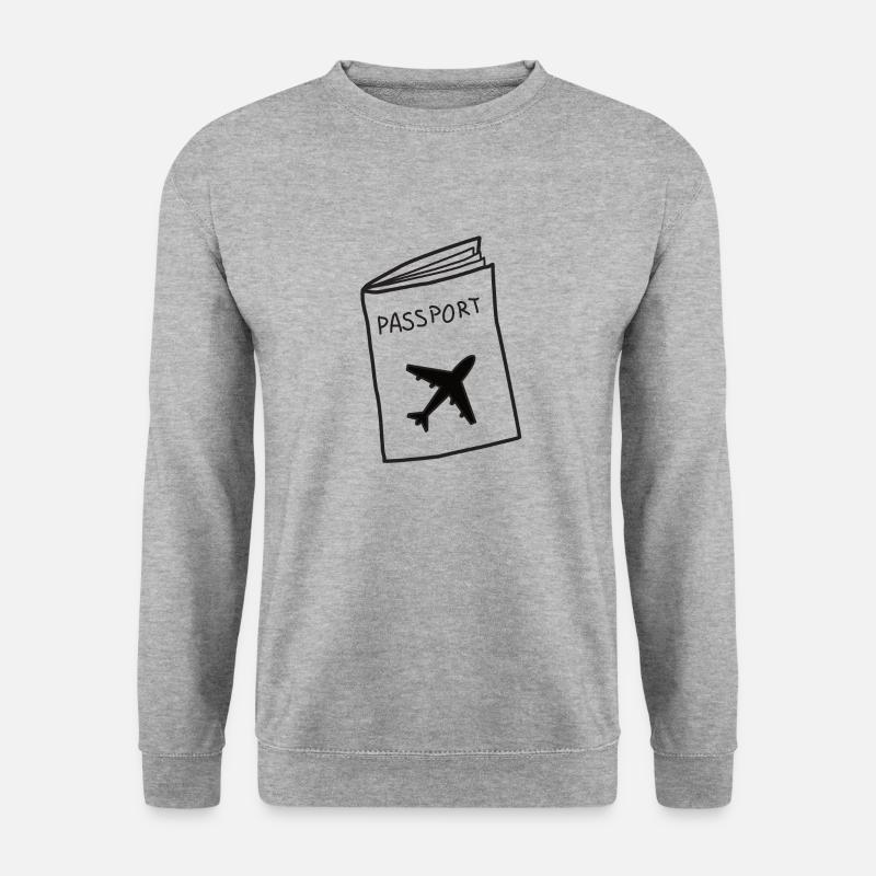 Passport - Unisex Pullover - Weißgrau meliert