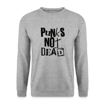 Punks Not Dead - Vintage Grunge - Punk Is Not Dead - Unisex Sweatshirt - salt & pepper - Front - Alina (178cm) & Michal (187cm)
