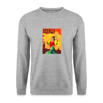 SEVILLA BAILE by The Manzanita's - Unisex Sweatshirt - salt & pepper - Front - Alina (178cm) & Michal (187cm)