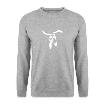 Ballet Ballerina Pointe Shoes Point Femmes Cute Dan - Sweat-shirt Unisexe - gris chiné - Devant - Alina (178cm) & Michal (187cm)