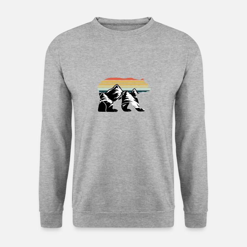 Bear Mountains Sunset Retro - Unisex Sweatshirt - salt & pepper