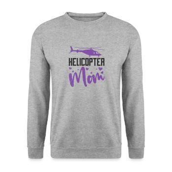 Helicopter Mom Hovering Children Loving Mother - Unisex Sweatshirt - salt & pepper - Front - Alina (178cm) & Michal (187cm)
