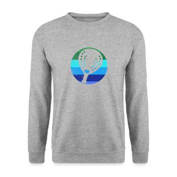 Padel Players Racket Playing Padel Vintage - Unisex Sweatshirt - salt & pepper - Front - Alina (178cm) & Michal (187cm)