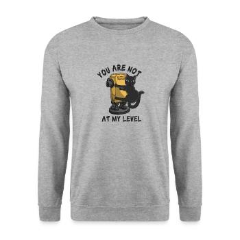 Cat Kitten Land Surveyor Geomatics Geomatics - Unisex Sweatshirt - salt & pepper - Front - Alina (178cm) & Michal (187cm)