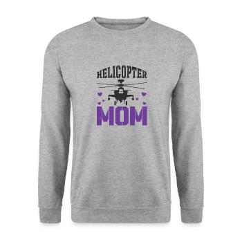 Helicopter Mom Hovering Children Loving Mother - Unisex Sweatshirt - salt & pepper - Front - Alina (178cm) & Michal (187cm)