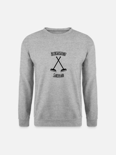 Rechenzentrum Sauerland Gartenarbeit Gras Spaß - Unisex Pullover - Weißgrau meliert
