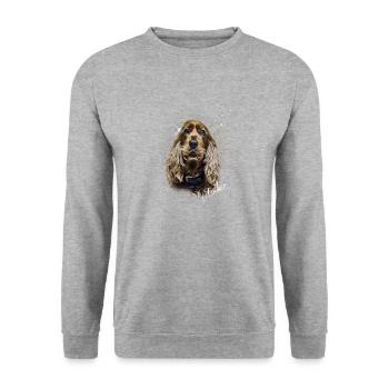 Cocker Spaniel - Sweat-shirt Unisexe - gris chiné - Devant - Alina (178cm) & Michal (187cm)