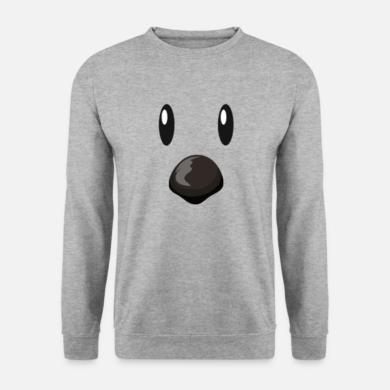 Wombat Gesicht Kostüm - Unisex Pullover - Weißgrau meliert