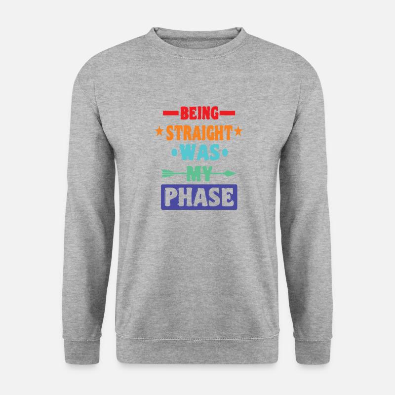 Nicht schwul zu sein war meine Phase - Unisex Pullover - Weißgrau meliert