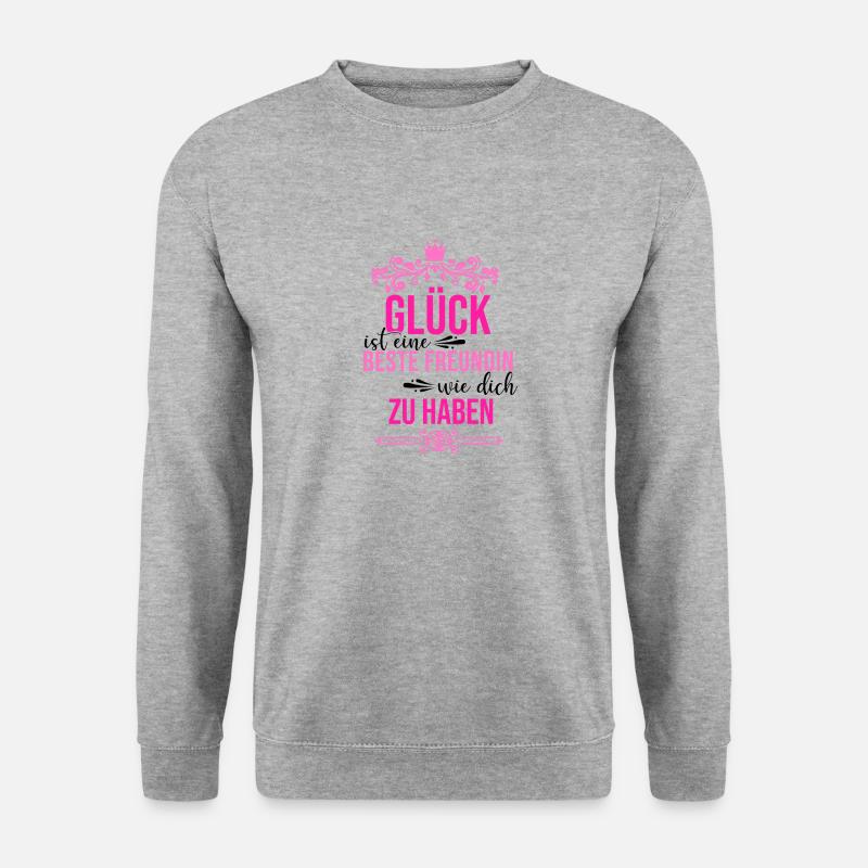 Beste Freundin - Unisex Pullover - Weißgrau meliert