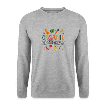 Gärtner Gemüse Gärtnern Bio Gartenbau Bauer - Unisex Pullover - Weißgrau meliert - Vorne - Alina (178cm) & Michal (187cm)