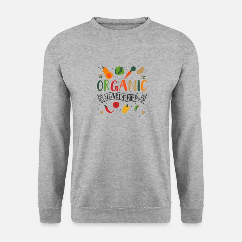 Gärtner Gemüse Gärtnern Bio Gartenbau Bauer - Unisex Pullover - Weißgrau meliert