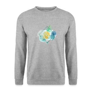 pineapple - Unisex Sweatshirt - salt & pepper - Front - Alina (178cm) & Michal (187cm)