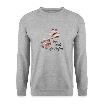 Paw prints dog paws paws dogs - Unisex Sweatshirt - salt & pepper - Front - Alina (178cm) & Michal (187cm)