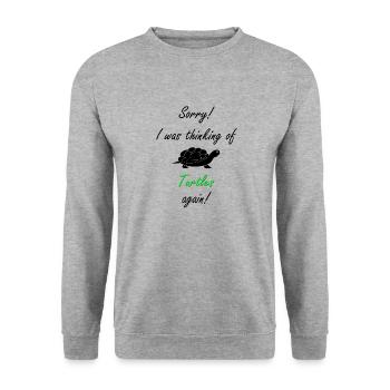 Turtle Turtle - Unisex Sweatshirt - salt & pepper - Front - Alina (178cm) & Michal (187cm)