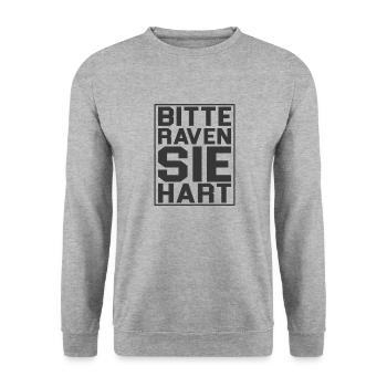 Rave - Unisex Pullover - Weißgrau meliert - Vorne - Alina (178cm) & Michal (187cm)