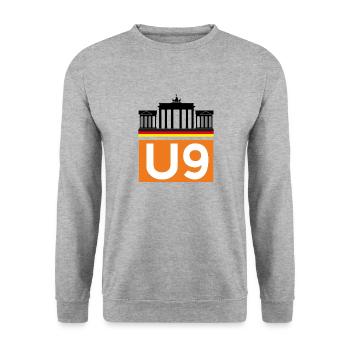 Berlin Subway - Unisex Sweatshirt - salt & pepper - Front - Alina (178cm) & Michal (187cm)
