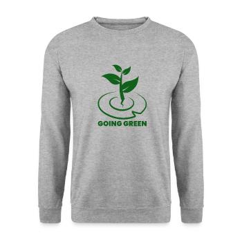 Going Green - nature environment ecology - Unisex Sweatshirt - salt & pepper - Front - Alina (178cm) & Michal (187cm)