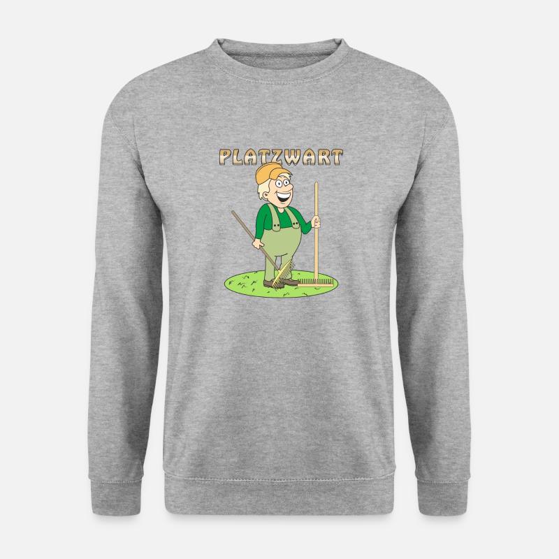 MENSCH COMIC PLATZWART - Unisex Pullover - Weißgrau meliert